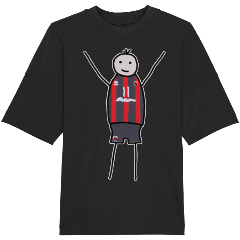 Ingolstadt Fan-T-Shirt Strichmännchen - Organic Oversize Shirt