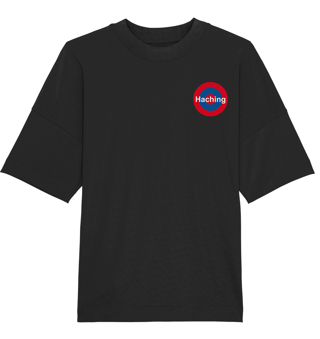 Unterhaching Fan-T-Shirt Kokarde klein "Haching" - Organic Oversize Shirt Unterhaching Fan-T-Shirt Kokarde klein "Haching" - Organic Oversize Shirt