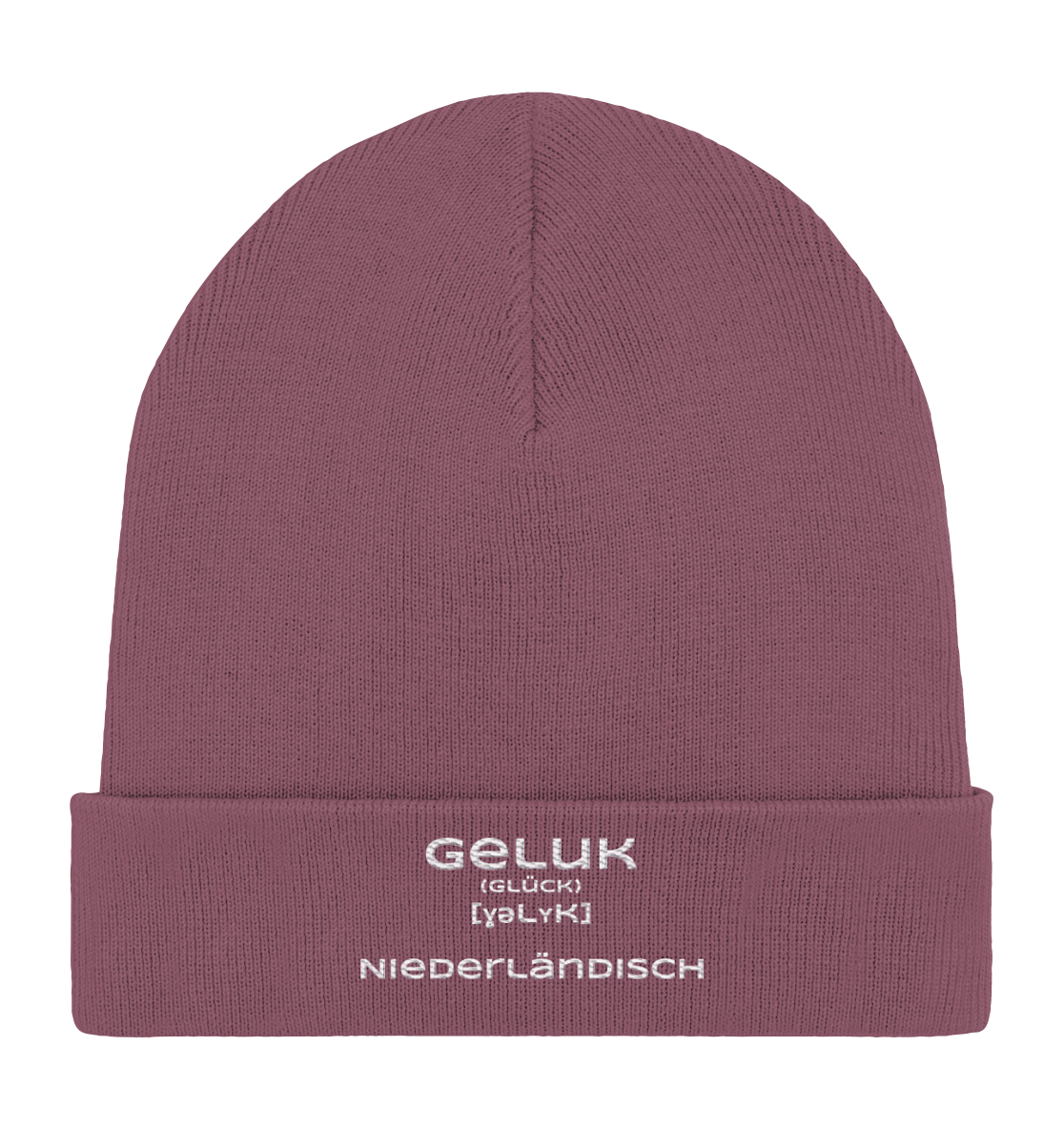 Geluk Stick weiß - Organic Rib Beanie Geluk Stick weiß - Organic Rib Beanie
