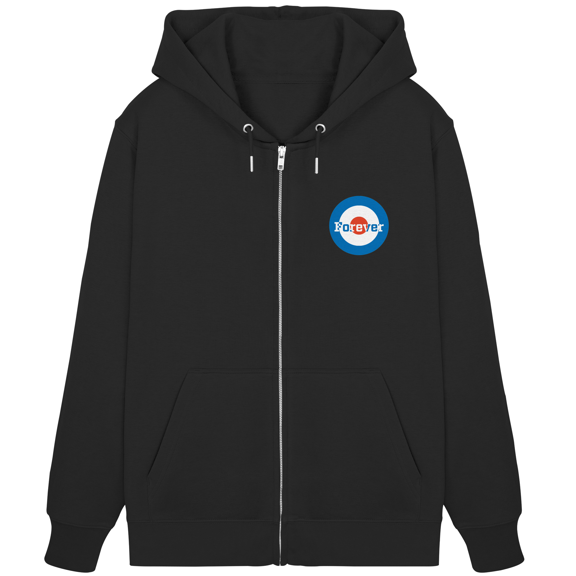 Rostock Fan Zipper Kokarde klein "Forever" - Organic Zipper Rostock Fan Zipper Kokarde klein "Forever" - Organic Zipper