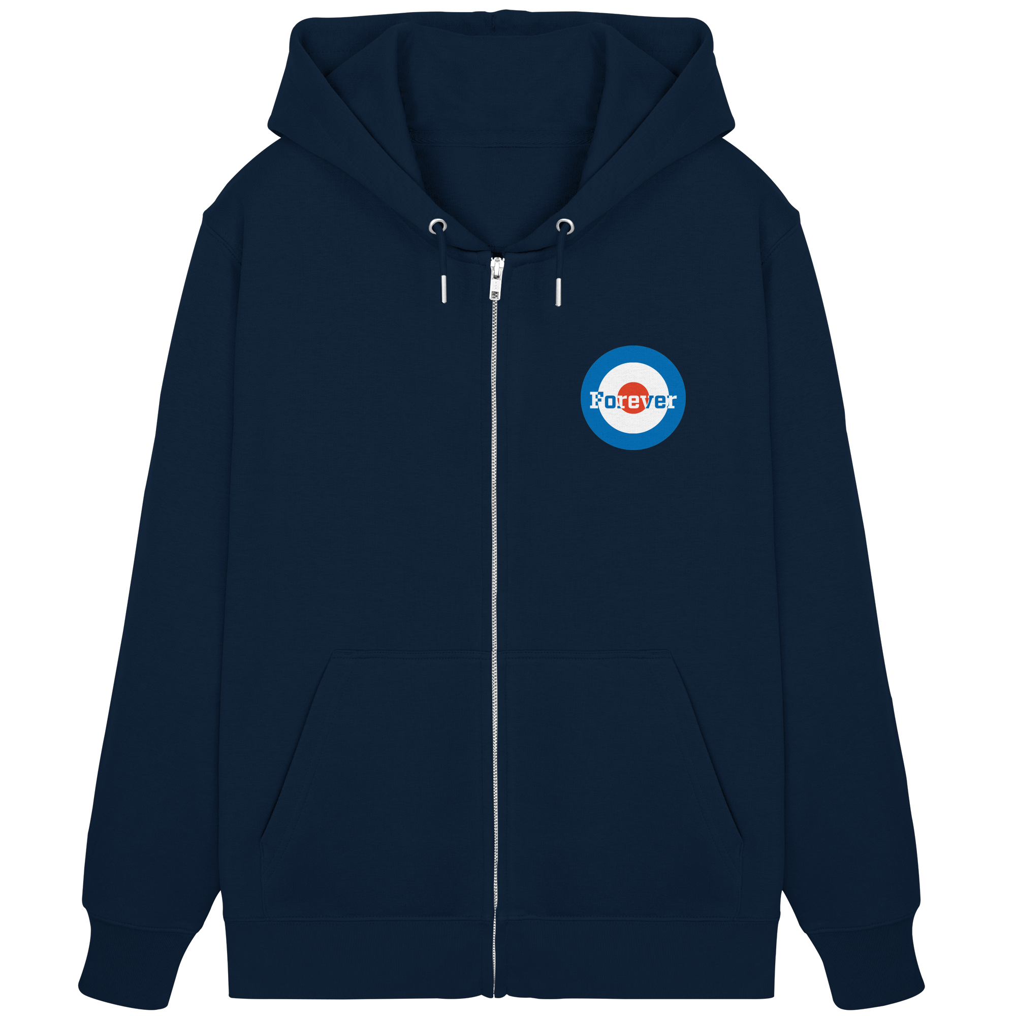 Rostock Fan Zipper Kokarde klein "Forever" - Organic Zipper Rostock Fan Zipper Kokarde klein "Forever" - Organic Zipper