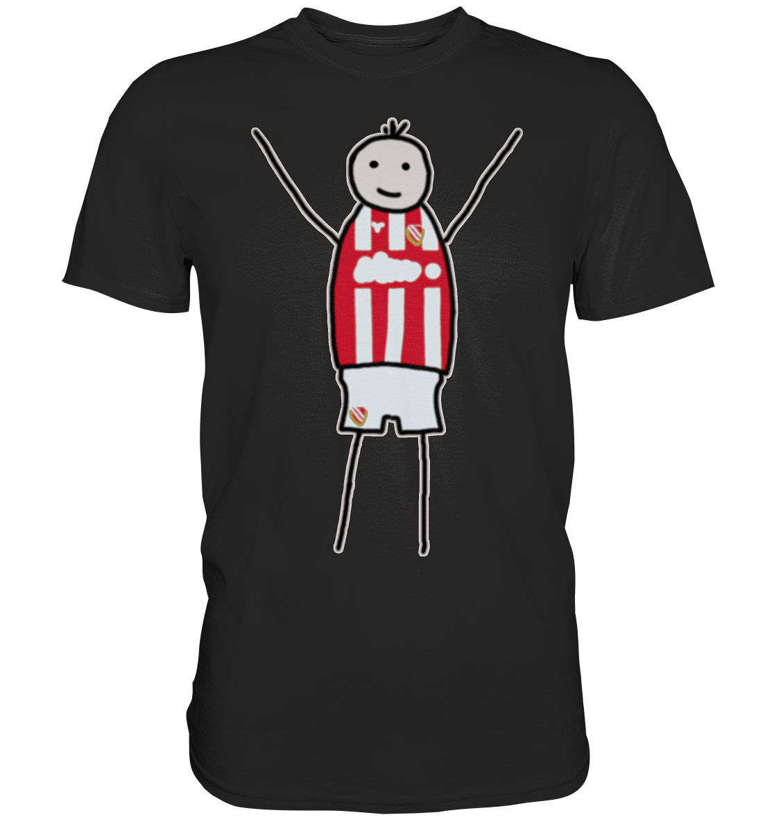 Cottbus Fan-T-Shirt Strichmännchen - Premium Shirt Cottbus Fan-T-Shirt Strichmännchen - Premium Shirt