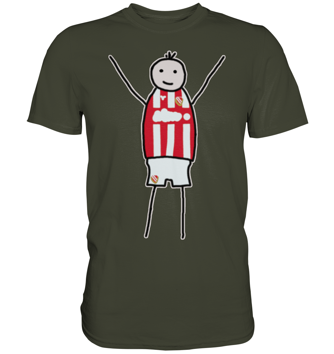 Cottbus Fan-T-Shirt Strichmännchen - Premium Shirt Cottbus Fan-T-Shirt Strichmännchen - Premium Shirt