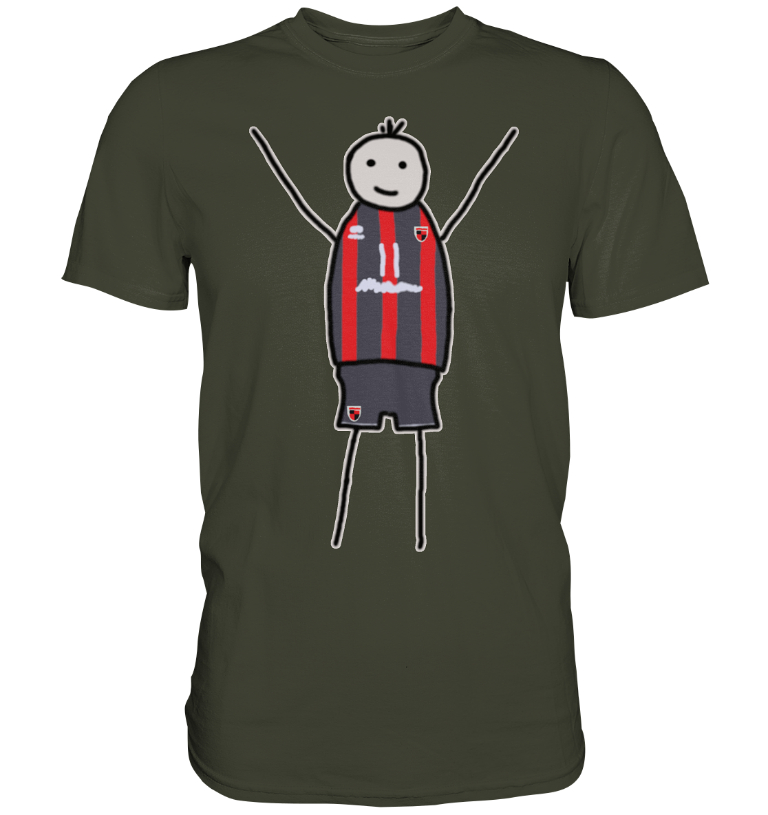 Ingolstadt Fan-T-Shirt Strichmännchen - Premium Shirt Ingolstadt Fan-T-Shirt Strichmännchen - Premium Shirt