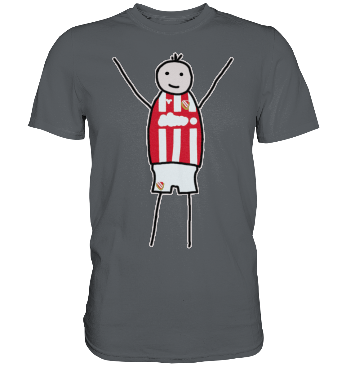 Cottbus Fan-T-Shirt Strichmännchen - Premium Shirt Cottbus Fan-T-Shirt Strichmännchen - Premium Shirt